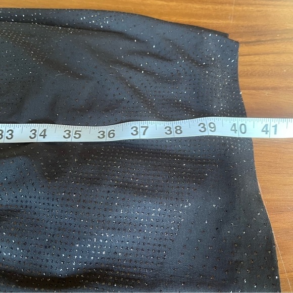 Calvin Klein Glitter Knit Sheath V Neck Black Midi Dress 6 NWT - Picture 14 of 14